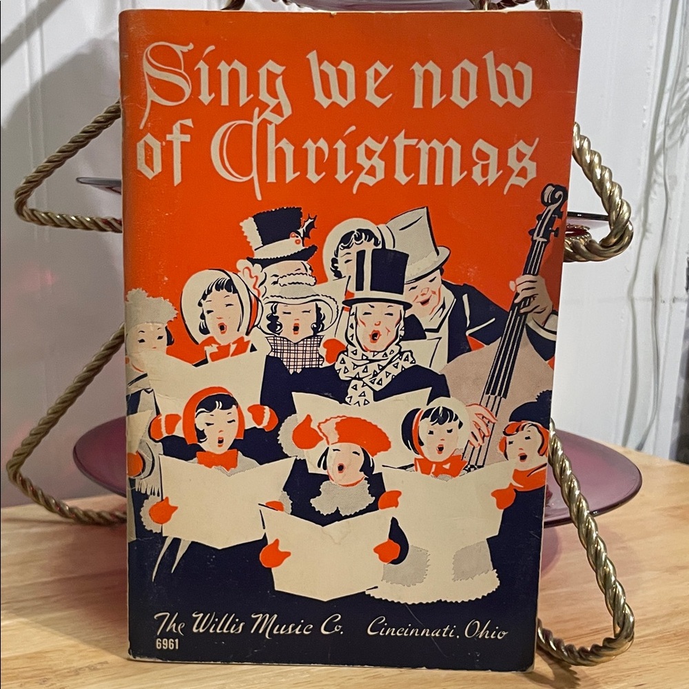 Vintage Christmas Songbook with Music and lyrics for Christmas Carols
